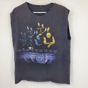 Vintage Disturbed 2002 Believe Album Men's Cutoff Graphic Band Shirt